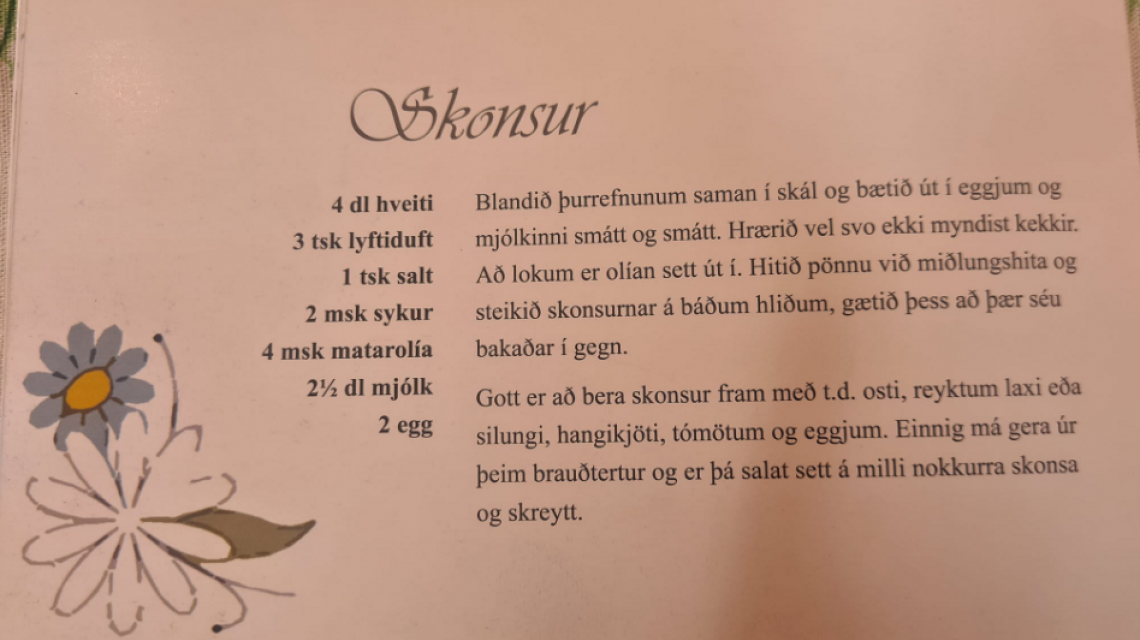 Oppskrift på Skonsur