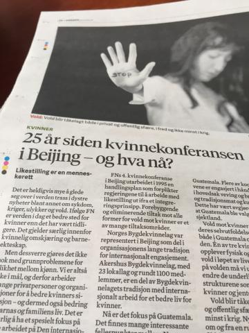 Bilde av artikkel slik den er publisert i Nationen 07.03.2020.