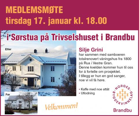 Medlemsmøte - Vi får besøk av Silje Grini.  