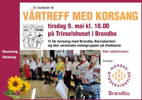Plakat for Vårtreff med korsang 