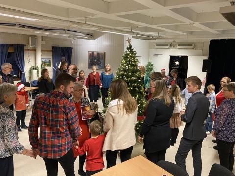 Fra juletrefesten på Trivselshuset 30. desember 2022. 