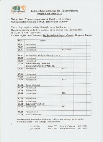 Program for våren 2024
