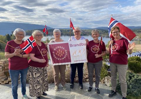 Styret i jubileumsåret. Fra venstre Britt Bildengjerdingen, Torhild Grønli, Solveig Bjørgeengen, Eva Østen, Ingeborg Sæthre og Inger Stensrud Haug 