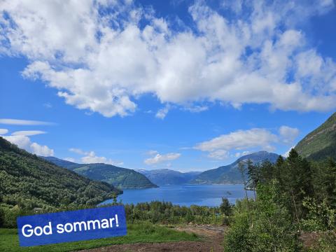 Bilete av fjell og fjord