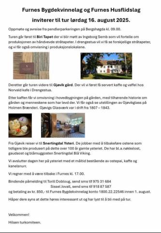 Invitasjon til sommertur med informasjon/program