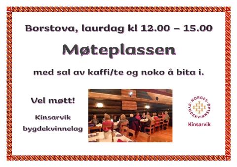 Plakat med informasjon om Møteplassen