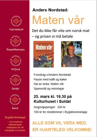 Program for møtet Maten vår v/Anders Nordstad