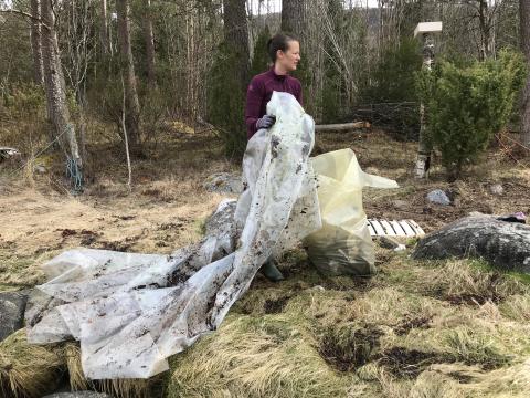 Dessverre var det masse plast å finne