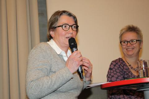 I paneldebatt: Ingrid M. Terum, styremedlem Norges Bygdekvinnelag. Foto: Helle Cecilie Berger.