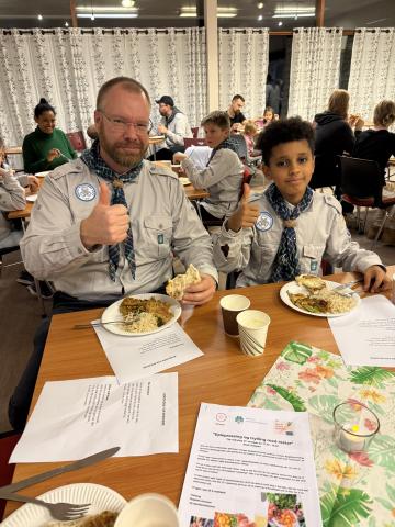 Tommelen opp - maten smakte kjempegodt!