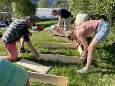 Pallekarmene settes opp