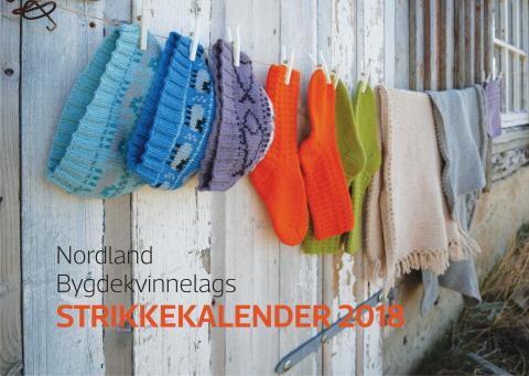 Forsiden til Nordland Bygdekvinnelags Strikkekalender 2018