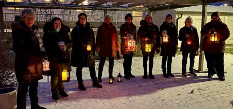 Lysfest i Kråkstad Bygdekvinnelag. Foto: Kråkstad Bygdekvinnelag.