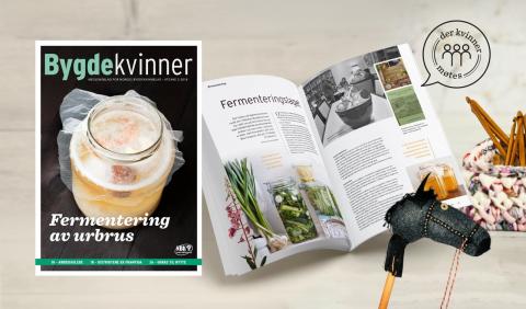 Her er årets andre utgave av vårt medlemsblad, Bygdekvinner. Foto: Ida Westvang.