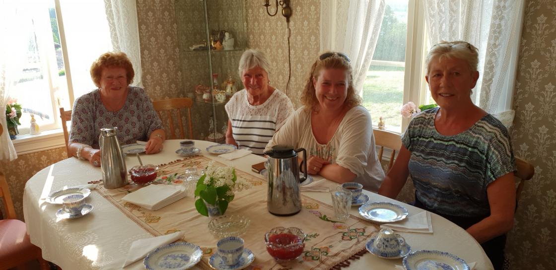 Flere muntre damer på Nicolinehuset