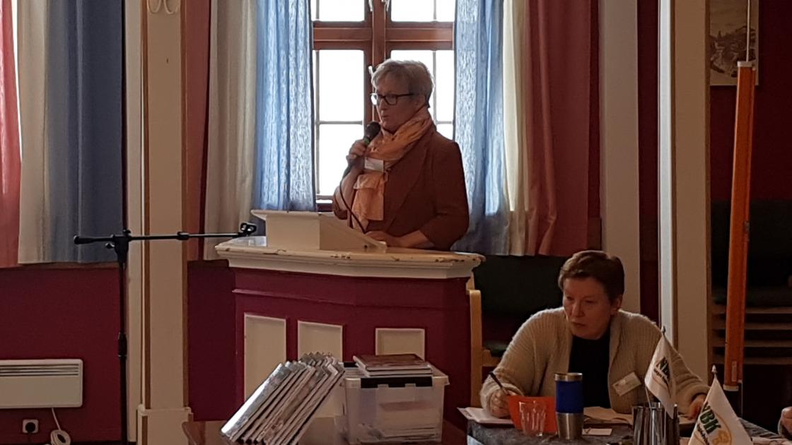 Opplesing av juryens begrunnelse for Spiskammersprisen 2019. Foto: Linda M. Gusland.