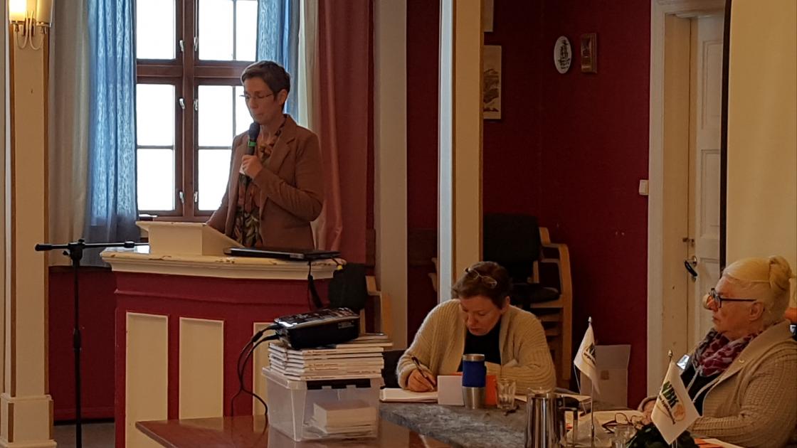 Anne Kathrine Munkejord, leders tale. Foto: Linda M. Gusland.