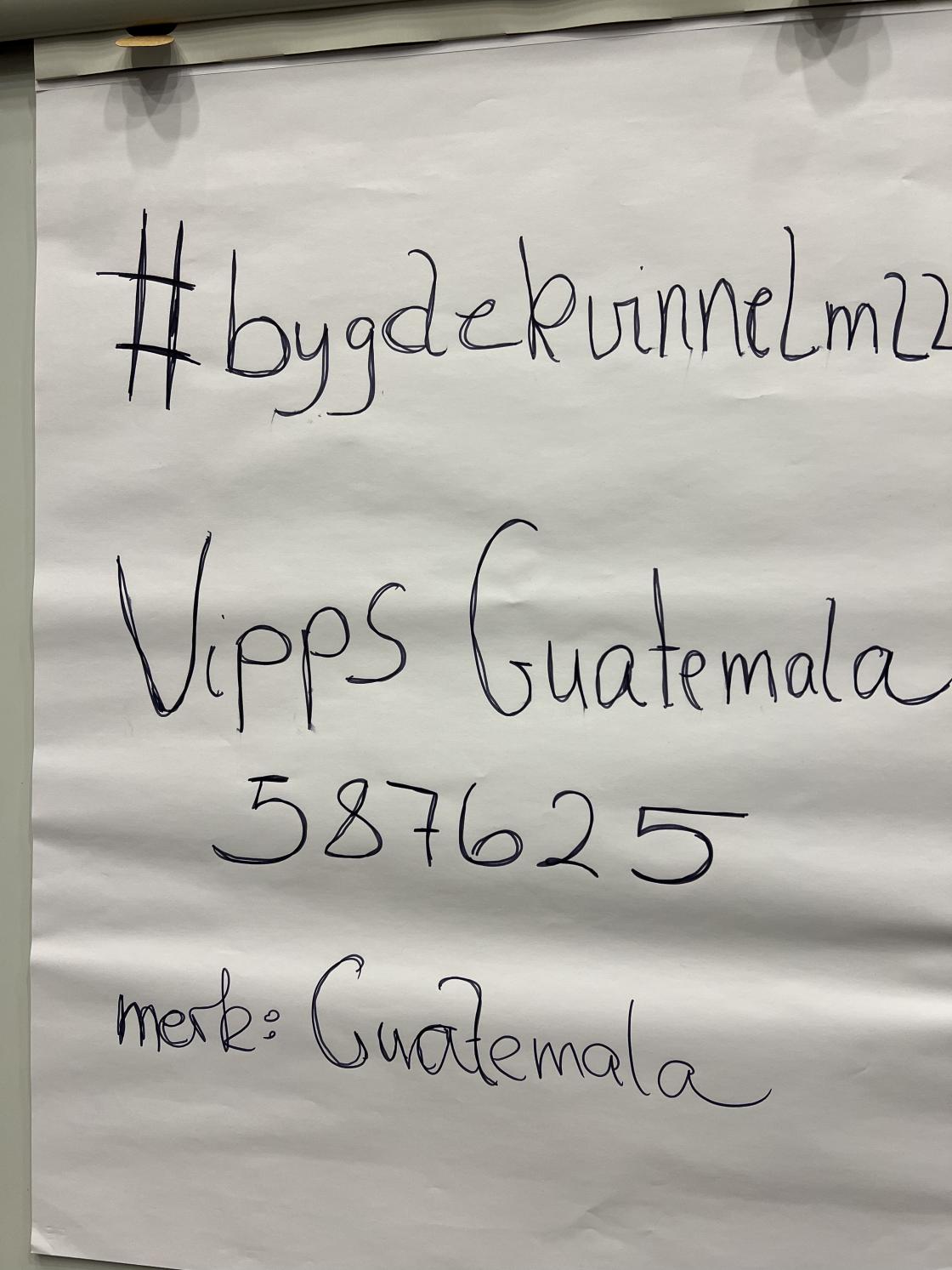 Vipps nr til Guatemala saken vi fortsatt jobber med