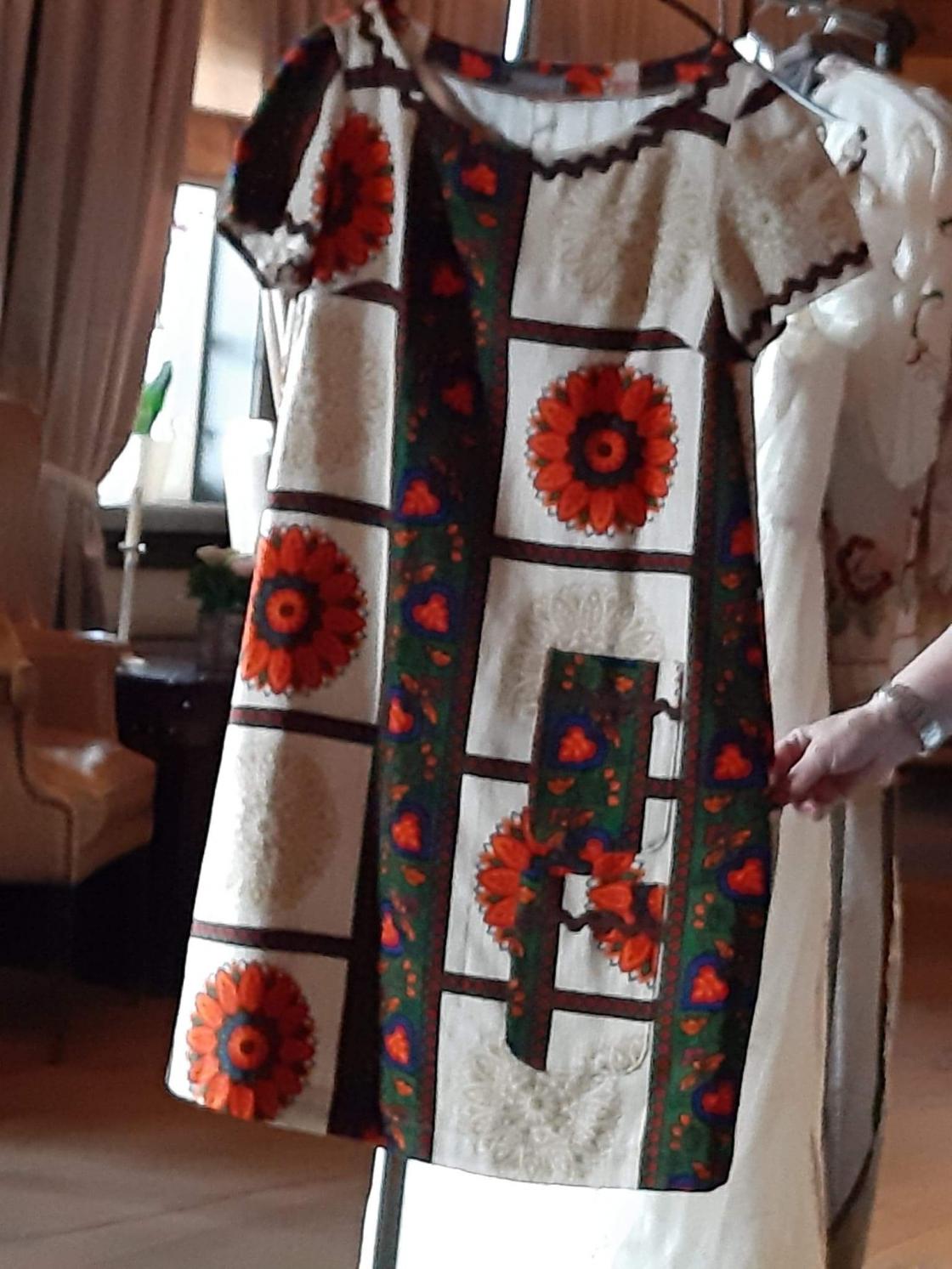 Retro kjole av gardin