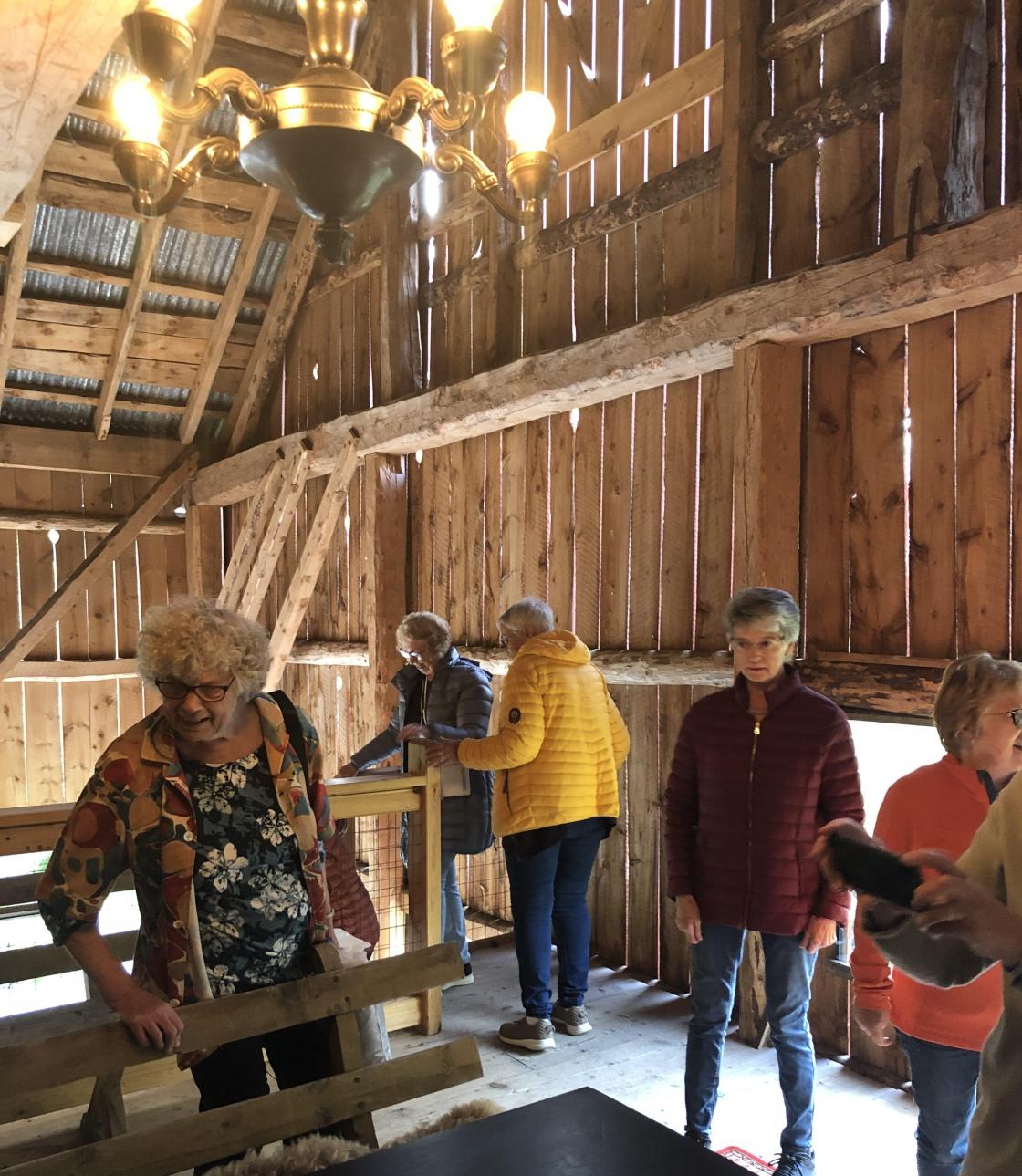 Låven er brukt som selskapslokale.