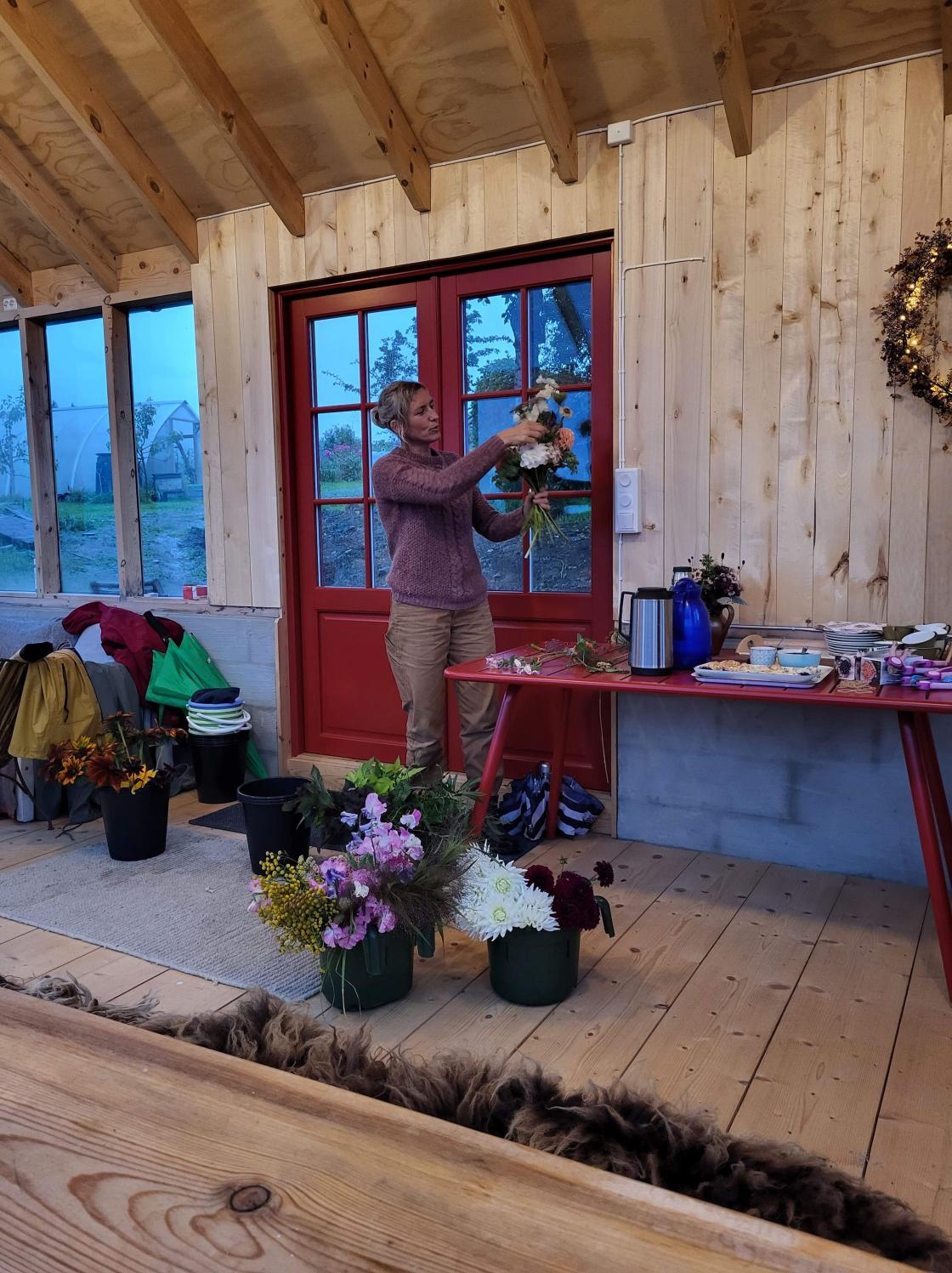 Blomsterbinding. Foto: Anita