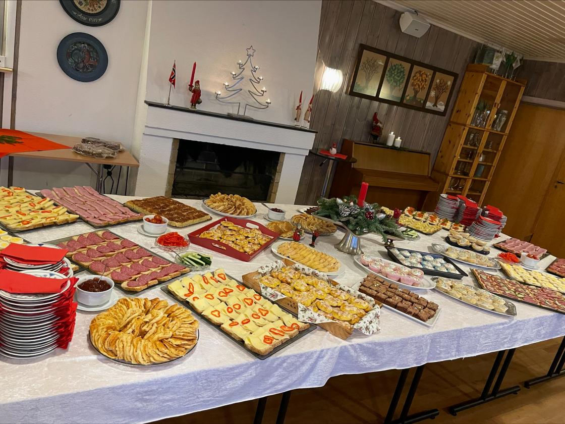 Maten er klar til gjestene