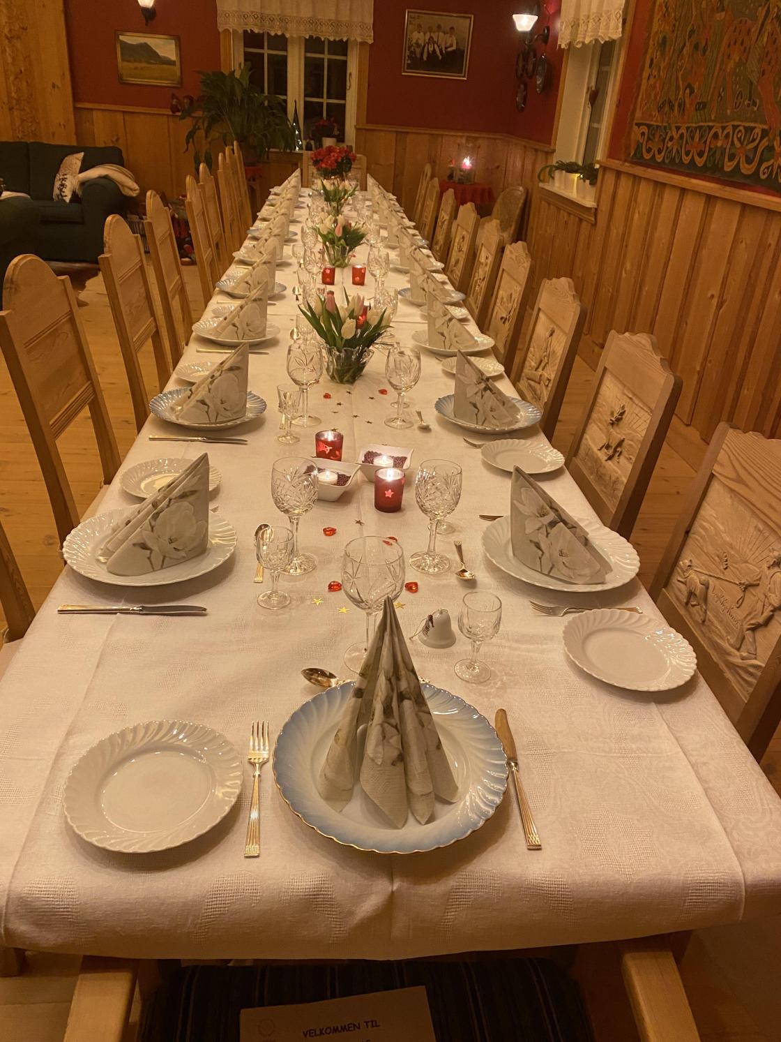 Bordet er ferdig pyntet