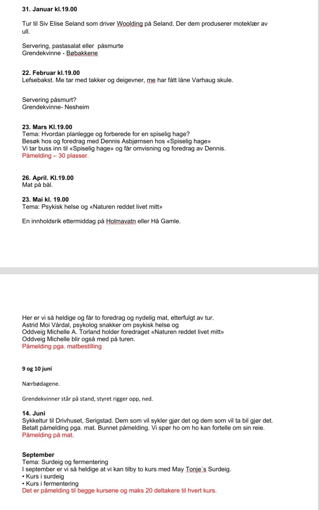 Halvtårsplan vår 2023