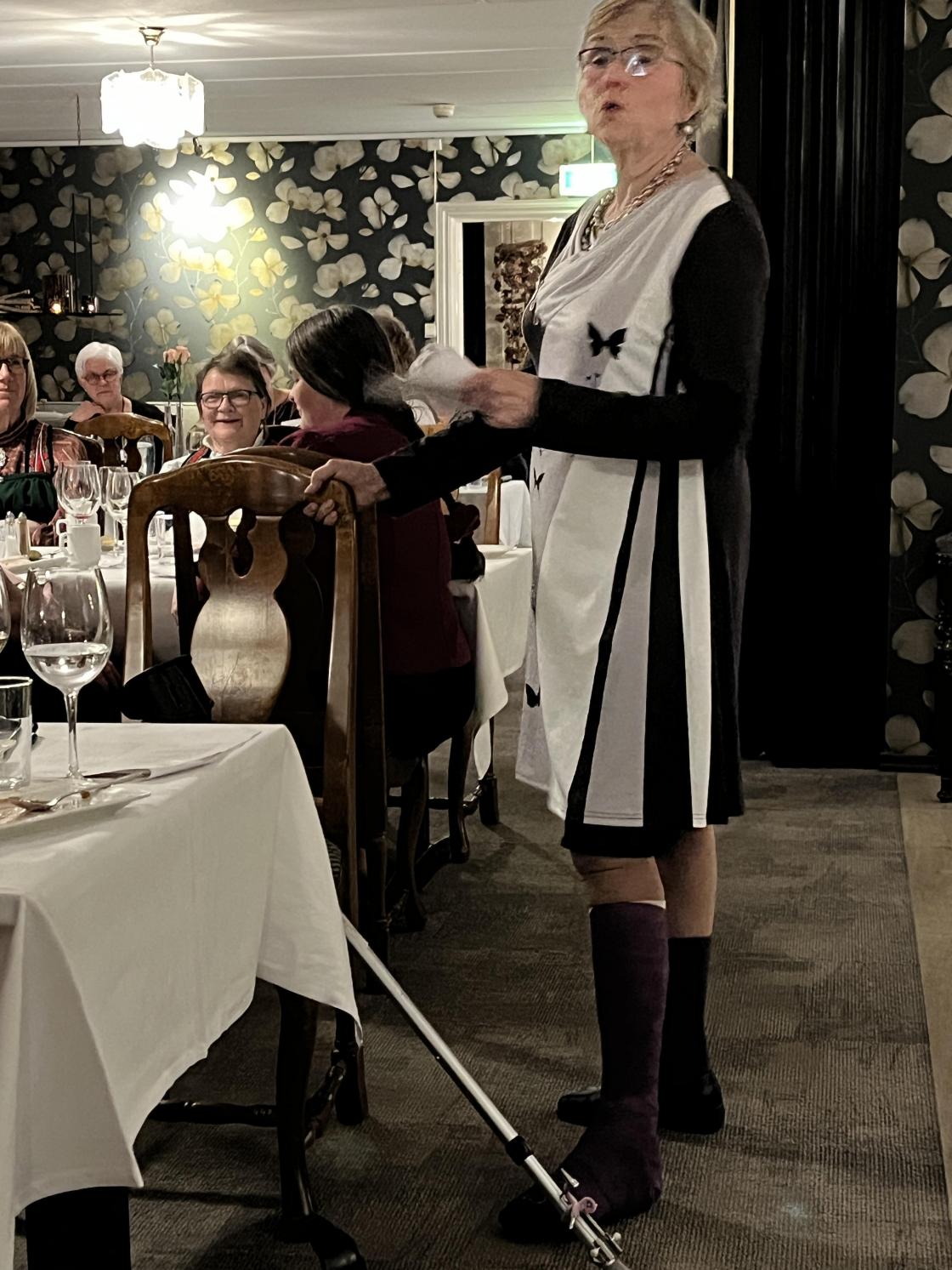 Inger Margrethe takker for maten