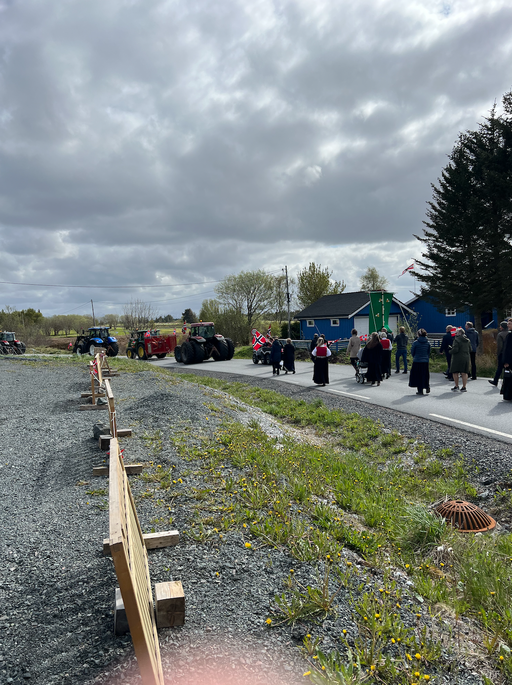Enden på traktortoget.
