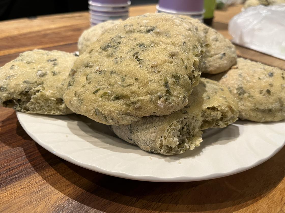 Deilige rundstykker med ramsløk