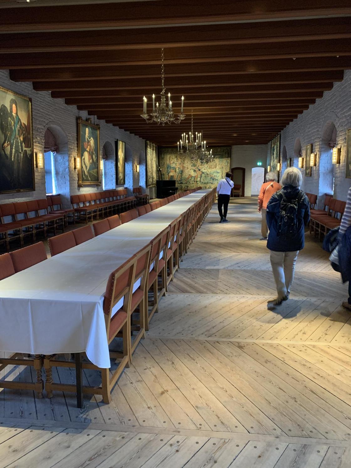 Spisesalen med plass til 160 og opptil 190 gjester på Akershus Festning