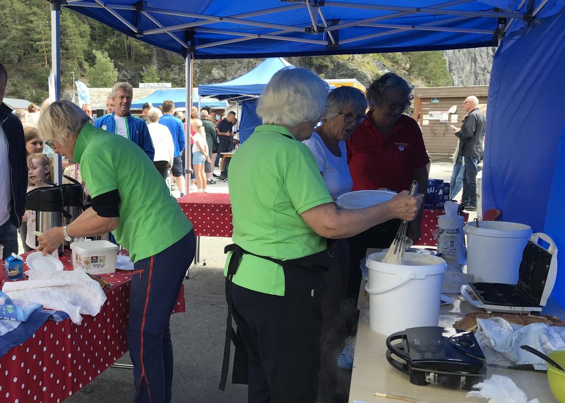 Hektisk i vaffelbua.