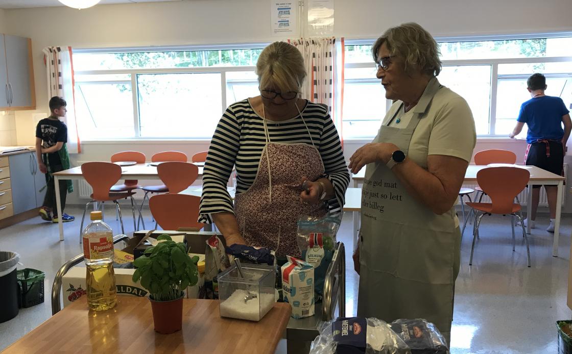 Solveig og Kristin stilte opp som vanleg.