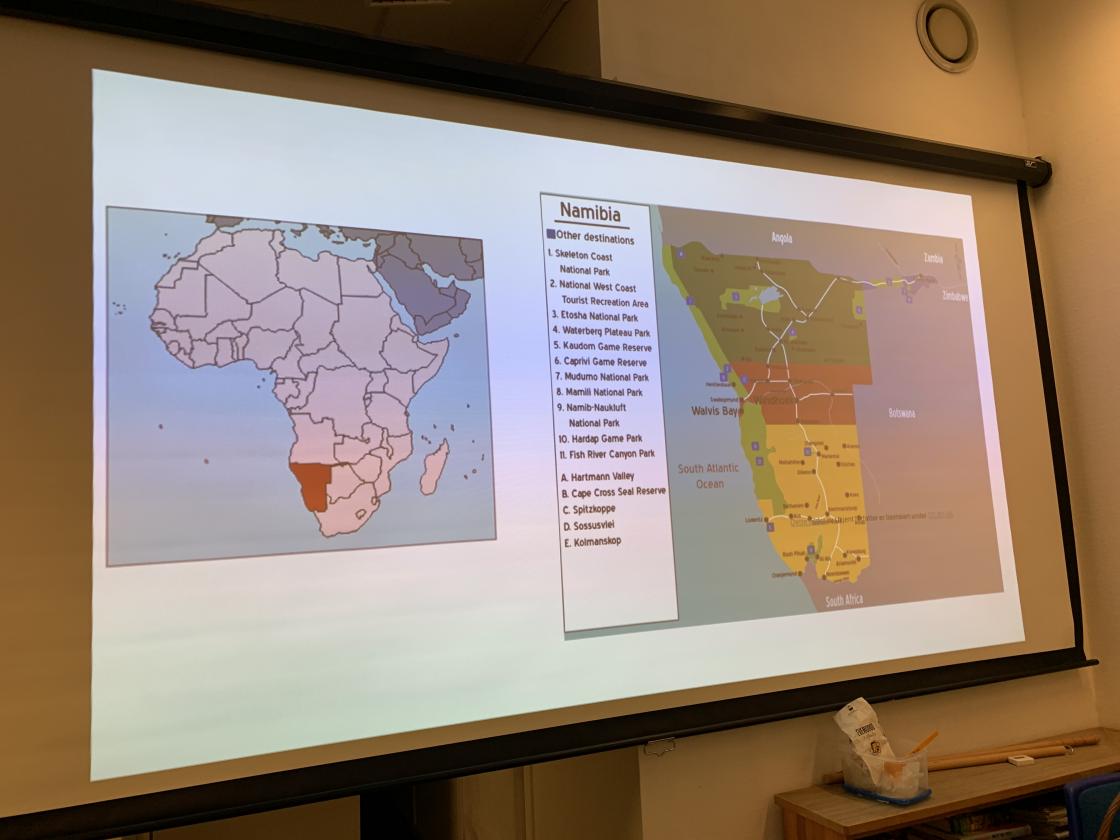 Namibia, dobbelt så stort som Norge i areal, med halvparten så mange innbyggere