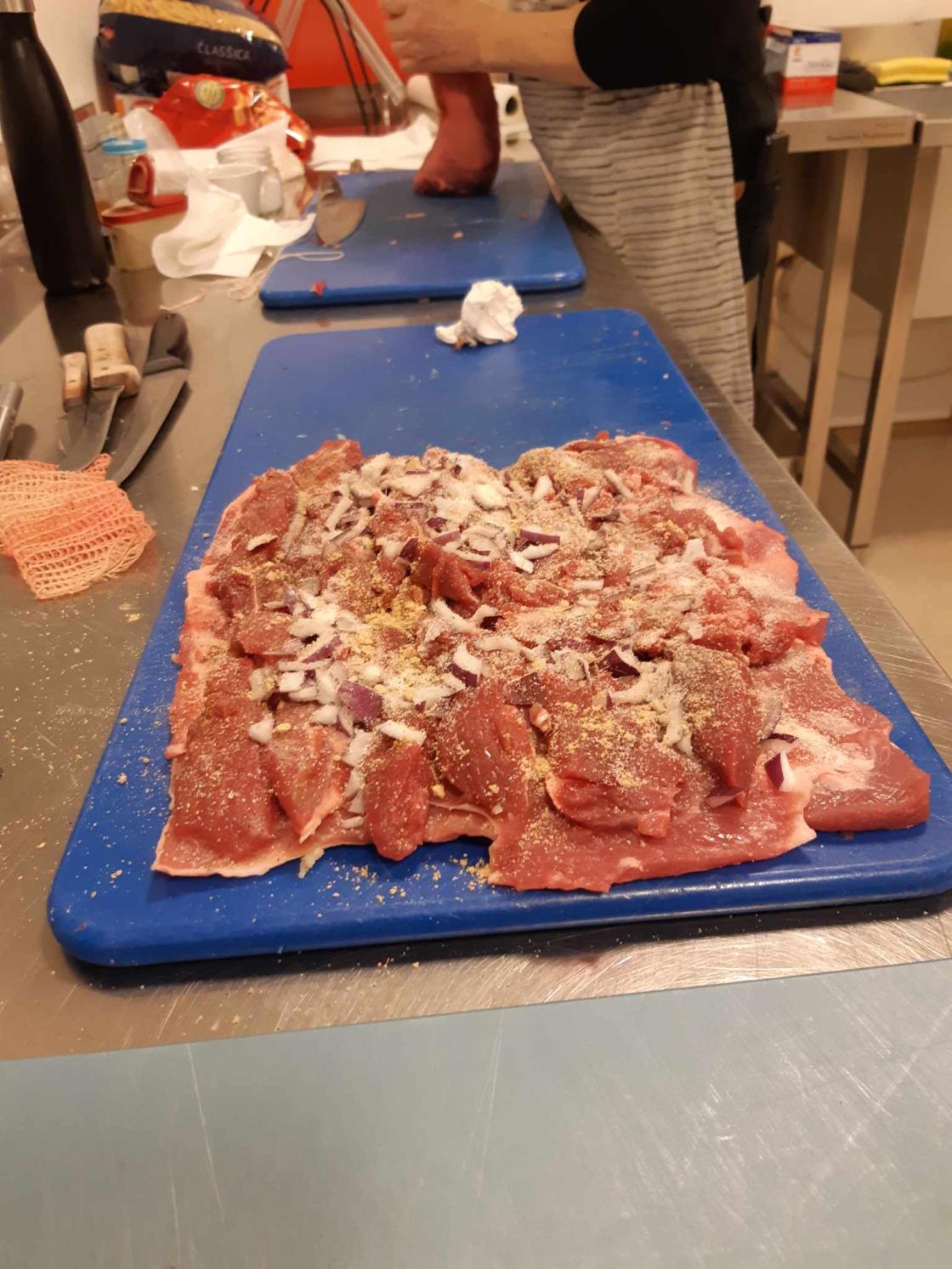 Kjøttrull før rulling