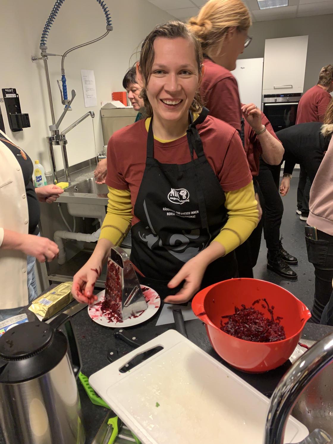 Mykje grønnsaker i suppa.