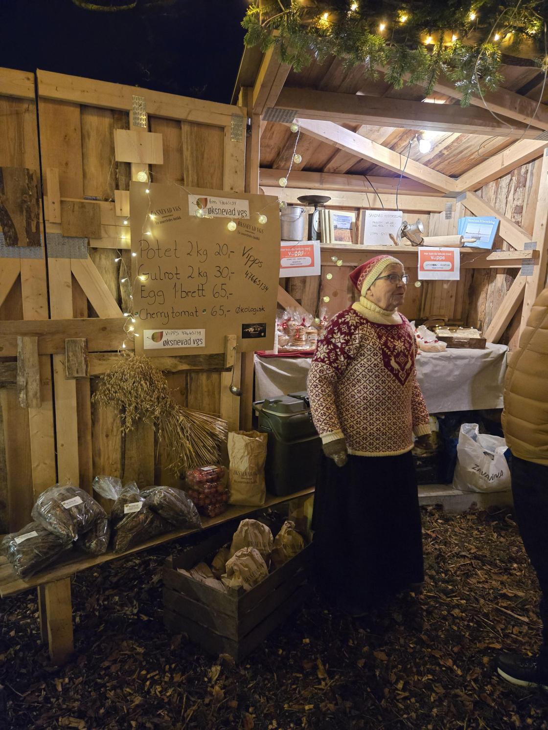 Liv Gerd ved salgsboden