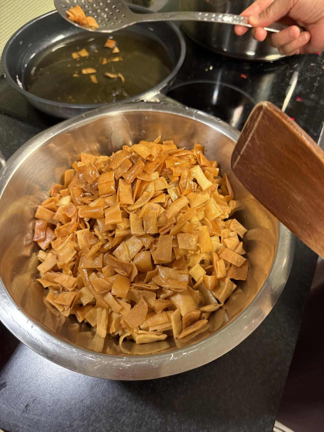 Krispy garnityr til fattoush-salaten