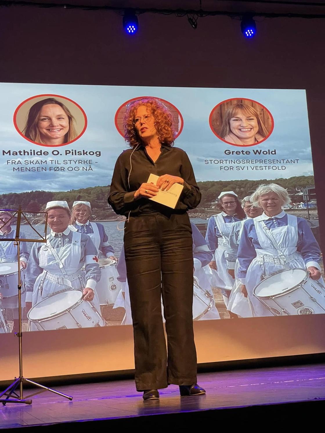 Linda Marie Rustad, vår konferansier, loset oss elegant og trygt gjennom ettermiddagen.