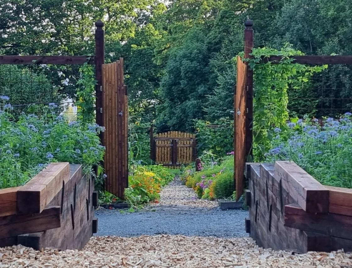 I den nye dyrkingshagen i Rødsparken bugnet det av sommermat