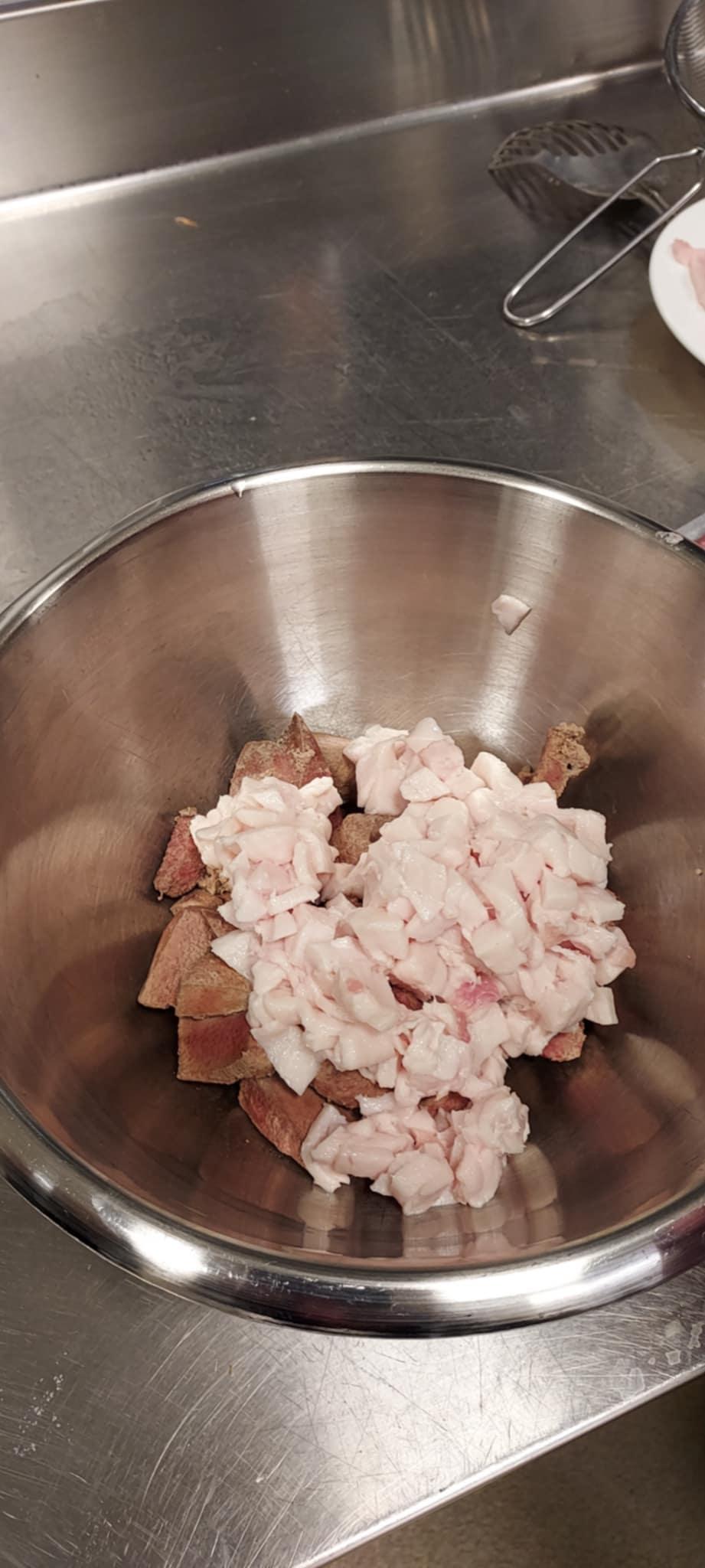 lever og fett i en bolle