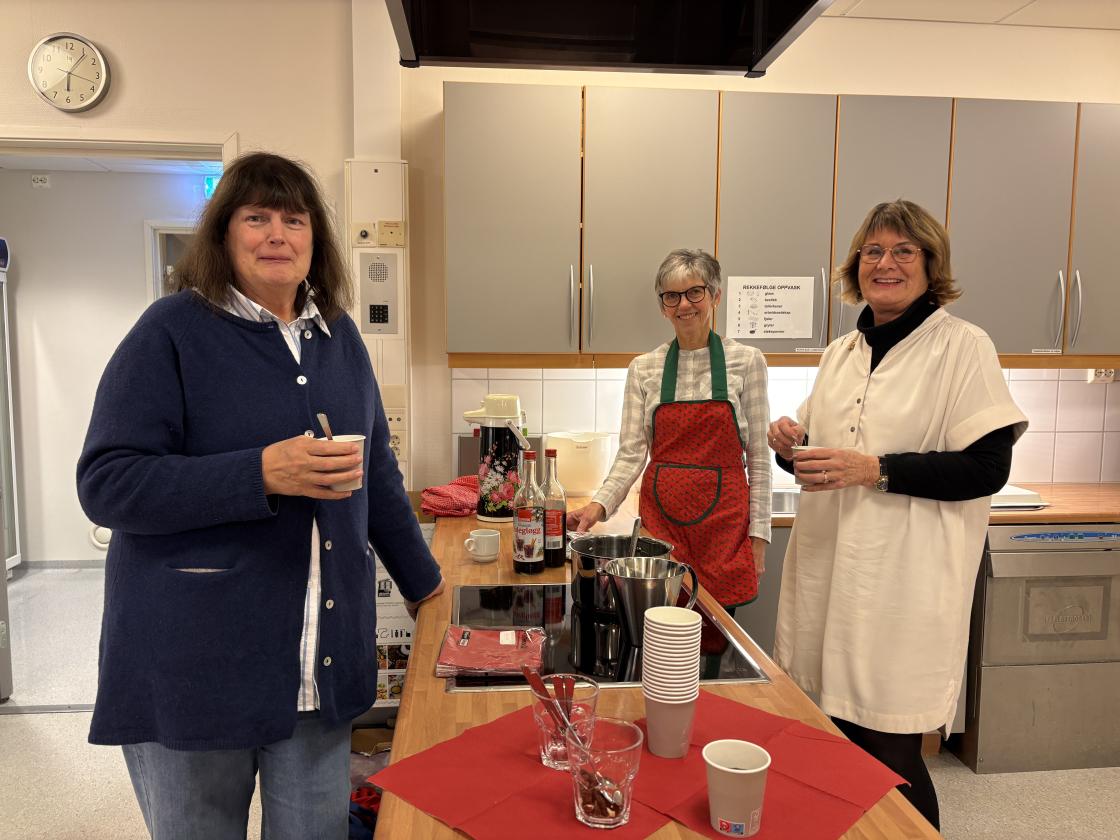 Velkomstdrinken var gløgg.