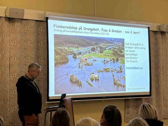 Drangsholt under storflommen høsten 2017