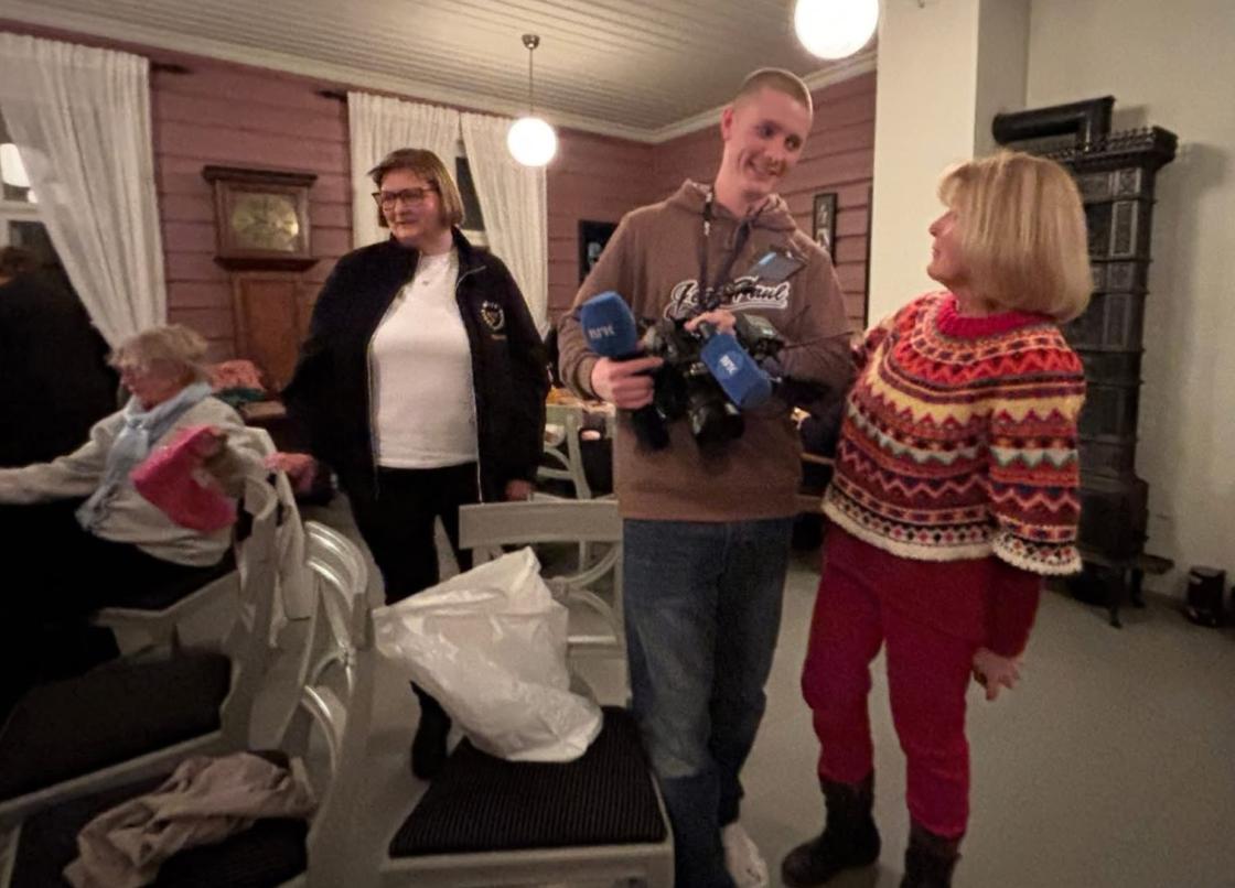 NRK TV Vestfold på besøk i Rambergstua