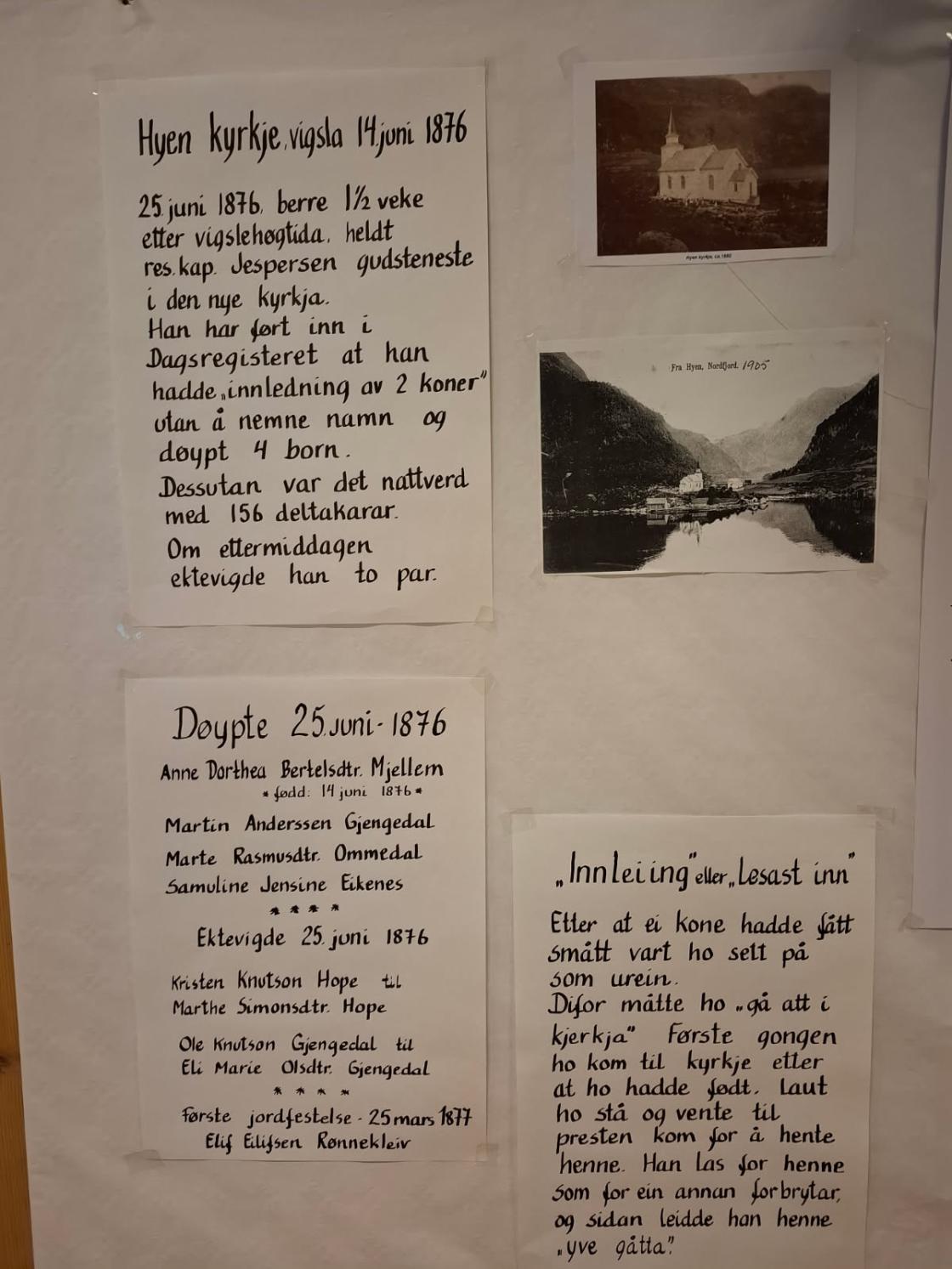 Informasjonsplakat om starten på Hye-kyrkja