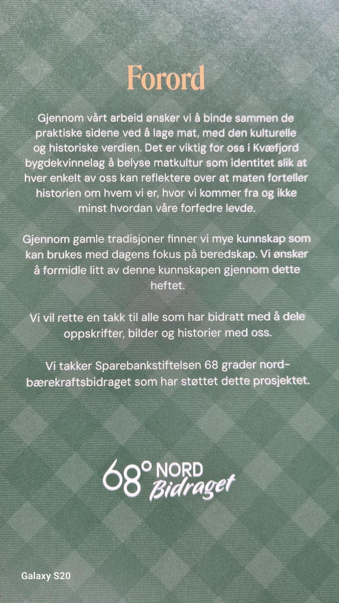 Forord i heftet