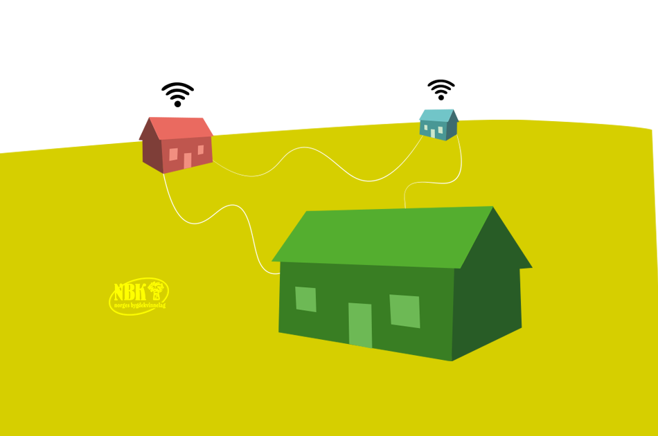 Norges Bygdekvinnelag sine delegatar samlast over videomøte for å halde landsmøte i 2020. Illustrasjon Jens F. Anderssen