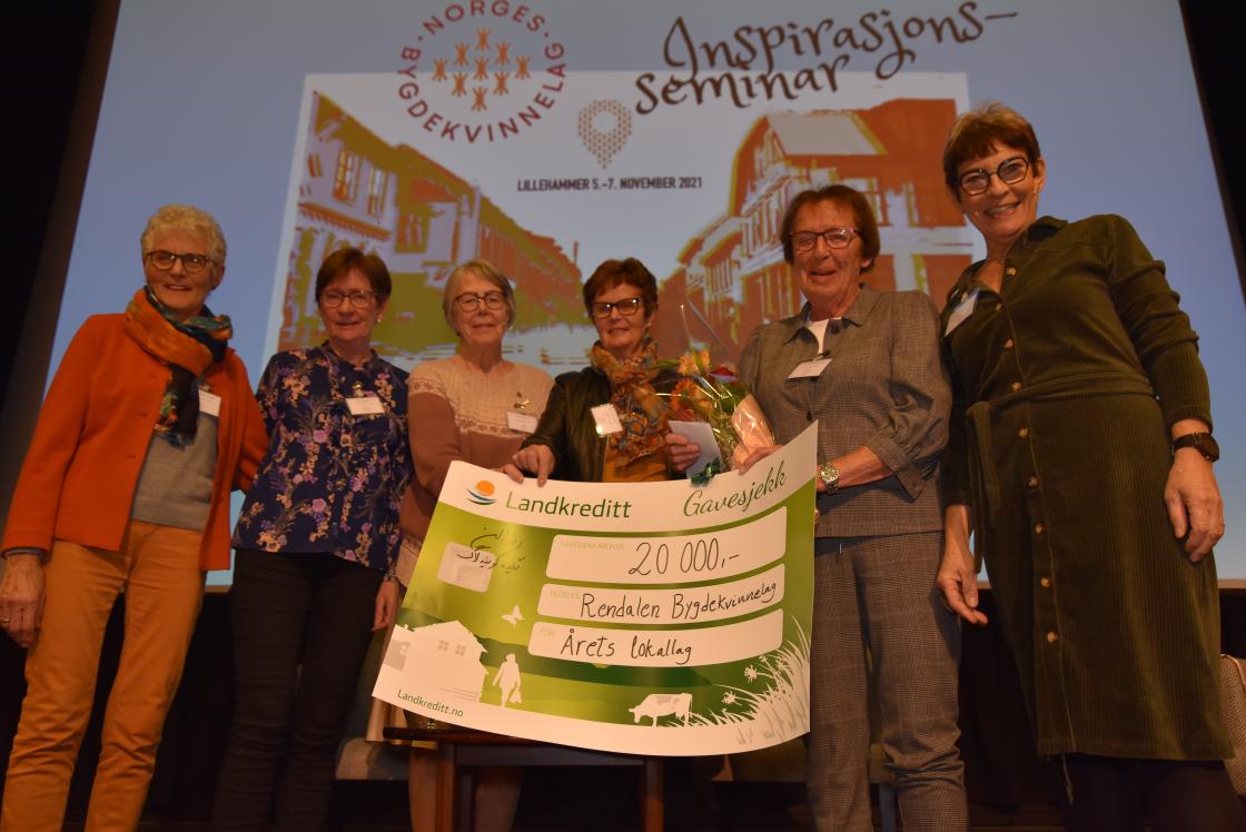 Årets lokallag 2020 er Rendalen Bygdekvinnelag 2020. Foto: Helle Cecilie Berger.