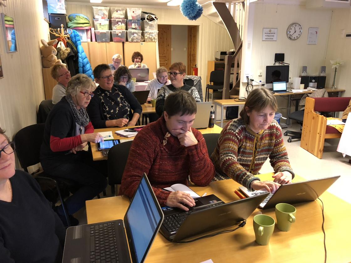 Ivrige kursdeltagere